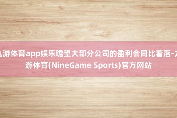 九游体育app娱乐瞻望大部分公司的盈利会同比着落-九游体育(NineGame Sports)官方网站