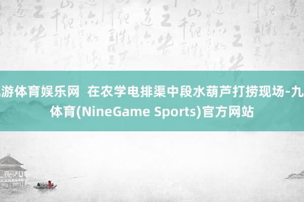 九游体育娱乐网  在农学电排渠中段水葫芦打捞现场-九游体育(NineGame Sports)官方网站
